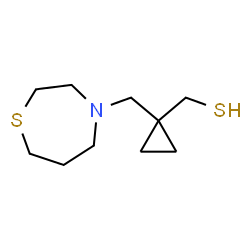 ChemSpider 2D Image | [1-(1,4-Thiazepan-4-ylmethyl)cyclopropyl]methanethiol | C10H19NS2