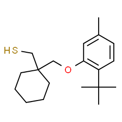 ChemSpider 2D Image | (1-{[5-Methyl-2-(2-methyl-2-propanyl)phenoxy]methyl}cyclohexyl)methanethiol | C19H30OS