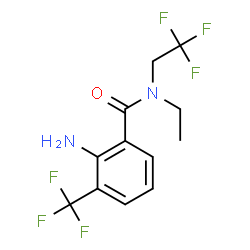 ChemSpider 2D Image | 2-Amino-N-ethyl-N-(2,2,2-trifluoroethyl)-3-(trifluoromethyl)benzamide | C12H12F6N2O