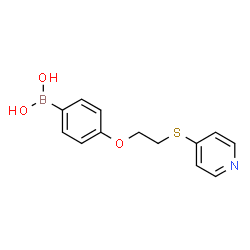 ChemSpider 2D Image | {4-[2-(4-Pyridinylsulfanyl)ethoxy]phenyl}boronic acid | C13H14BNO3S