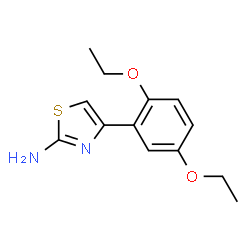 ChemSpider 2D Image | 4-(2,5-Diethoxyphenyl)-1,3-thiazol-2-amine | C13H16N2O2S