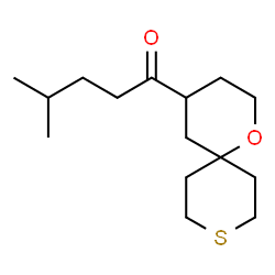 ChemSpider 2D Image | 4-Methyl-1-(1-oxa-9-thiaspiro[5.5]undec-4-yl)-1-pentanone | C15H26O2S