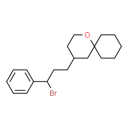 ChemSpider 2D Image | 4-(3-Bromo-3-phenylpropyl)-1-oxaspiro[5.5]undecane | C19H27BrO