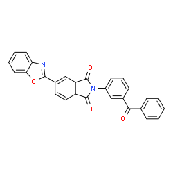 ChemSpider 2D Image | 5-(1,3-Benzoxazol-2-yl)-2-(3-benzoylphenyl)-1H-isoindole-1,3(2H)-dione | C28H16N2O4