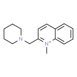 ChemSpider 2D Image | 1-Methyl-2-(1-piperidinylmethyl)quinolinium | C16H21N2