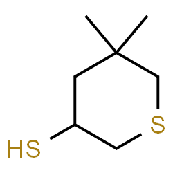 ChemSpider 2D Image | 5,5-Dimethyltetrahydro-2H-thiopyran-3-thiol | C7H14S2
