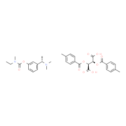 ChemSpider 2D Image | (2S,3S)-2,3-Bis[(4-methylbenzoyl)oxy]succinic acid - 3-[(1S)-1-(dimethylamino)ethyl]phenyl ethyl(methyl)carbamate (1:1) | C34H40N2O10