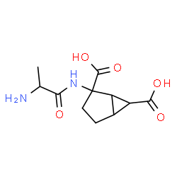 ChemSpider 2D Image | 2-(Alanylamino)bicyclo[3.1.0]hexane-2,6-dicarboxylic acid | C11H16N2O5
