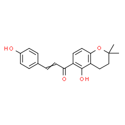 ChemSpider 2D Image | 1-(5-Hydroxy-2,2-dimethyl-3,4-dihydro-2H-chromen-6-yl)-3-(4-hydroxyphenyl)-2-propen-1-one | C20H20O4