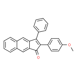 ChemSpider 2D Image | 2-(4-Methoxyphenyl)-3-phenyl-1H-cyclopenta[b]naphthalen-1-one | C26H18O2