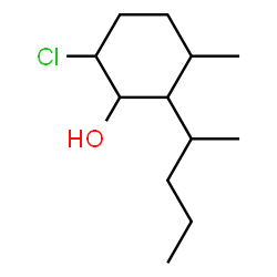 ChemSpider 2D Image | 6-Chloro-3-methyl-2-(2-pentanyl)cyclohexanol | C12H23ClO