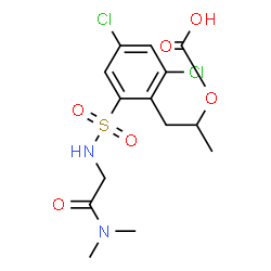 ChemSpider 2D Image | 1-(2,4-Dichloro-6-{[2-(dimethylamino)-2-oxoethyl]sulfamoyl}phenyl)-2-propanyl hydrogen carbonate | C14H18Cl2N2O6S