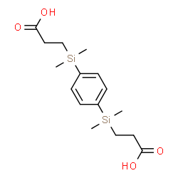 ChemSpider 2D Image | 3,3'-[1,4-Phenylenebis(dimethylsilanediyl)]dipropanoic acid | C16H26O4Si2