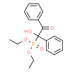 ChemSpider 2D Image | Diethyl (1-hydroxy-2-oxo-1,2-diphenylethyl)phosphonate | C18H21O5P