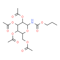 ChemSpider 2D Image | 2,3,4,6-Tetra-O-acetyl-N-(propoxycarbonyl)hexopyranosylamine | C18H27NO11