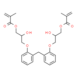 ChemSpider 2D Image | Methylenebis(2,1-phenyleneoxy-2-hydroxy-3,1-propanediyl) bis(2-methylacrylate) | C27H32O8