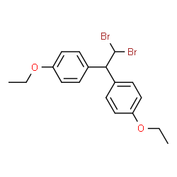 ChemSpider 2D Image | 1,1'-(2,2-Dibromo-1,1-ethanediyl)bis(4-ethoxybenzene) | C18H20Br2O2