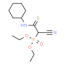 ChemSpider 2D Image | Diethyl [1-cyano-2-(cyclohexylamino)-2-thioxoethyl]phosphonate | C13H23N2O3PS