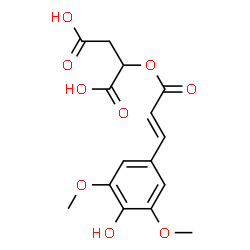 ChemSpider 2D Image | 2-{[(2E)-3-(4-Hydroxy-3,5-dimethoxyphenyl)-2-propenoyl]oxy}succinic acid | C15H16O9