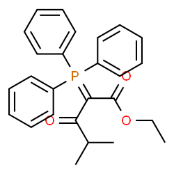 ChemSpider 2D Image | Ethyl 4-methyl-3-oxo-2-(triphenylphosphoranylidene)pentanoate | C26H27O3P