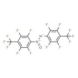 ChemSpider 2D Image | 2-Oxo-1,2-bis[2,3,5,6-tetrafluoro-4-(trifluoromethyl)phenyl]diazan-2-ium-1-ide | C14F14N2O