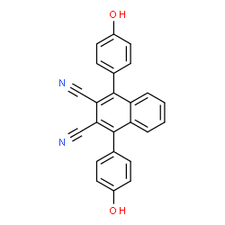 ChemSpider 2D Image | 1,4-Bis(4-hydroxyphenyl)-2,3-naphthalenedicarbonitrile | C24H14N2O2