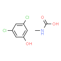 ChemSpider 2D Image | Methylcarbamic acid - 3,5-dichlorophenol (1:1) | C8H9Cl2NO3