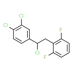 ChemSpider 2D Image | 2-[2-Chloro-2-(3,4-dichlorophenyl)ethyl]-1,3-difluorobenzene | C14H9Cl3F2