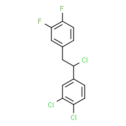 ChemSpider 2D Image | 1,2-Dichloro-4-[1-chloro-2-(3,4-difluorophenyl)ethyl]benzene | C14H9Cl3F2