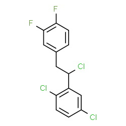 ChemSpider 2D Image | 1,4-Dichloro-2-[1-chloro-2-(3,4-difluorophenyl)ethyl]benzene | C14H9Cl3F2