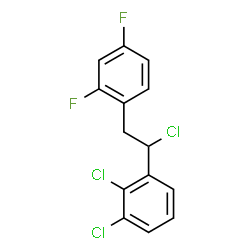 ChemSpider 2D Image | 1,2-Dichloro-3-[1-chloro-2-(2,4-difluorophenyl)ethyl]benzene | C14H9Cl3F2