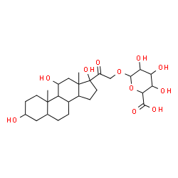 ChemSpider 2D Image | 3,11,17-Trihydroxy-20-oxopregnan-21-yl hexopyranosiduronic acid | C27H42O11