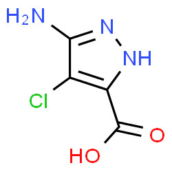 ChemSpider 2D Image | 3-Amino-4-chloro-1H-pyrazole-5-carboxylic acid | C4H4ClN3O2