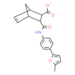 ChemSpider 2D Image | 3-{[4-(5-Methyl-2-furyl)phenyl]carbamoyl}bicyclo[2.2.1]hept-5-ene-2-carboxylate | C20H18NO4