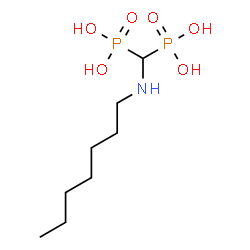 ChemSpider 2D Image | [(Heptylamino)methylene]bis(phosphonic acid) | C8H21NO6P2