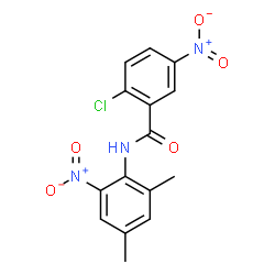 ChemSpider 2D Image | 2-Chloro-N-(2,4-dimethyl-6-nitrophenyl)-5-nitrobenzamide | C15H12ClN3O5