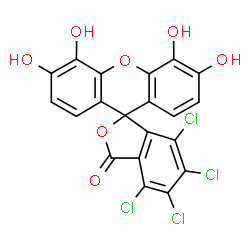 ChemSpider 2D Image | 4,5,6,7-Tetrachloro-3',4',5',6'-tetrahydroxy-3H-spiro[2-benzofuran-1,9'-xanthen]-3-one | C20H8Cl4O7