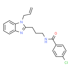 ChemSpider 2D Image | N-[3-(1-Allyl-1H-benzimidazol-2-yl)propyl]-4-chlorobenzamide | C20H20ClN3O