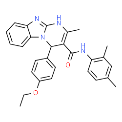 ChemSpider 2D Image | N-(2,4-Dimethylphenyl)-4-(4-ethoxyphenyl)-2-methyl-1,4-dihydropyrimido[1,2-a]benzimidazole-3-carboxamide | C28H28N4O2