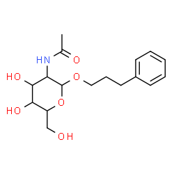 ChemSpider 2D Image | 3-Phenylpropyl 2-acetamido-2-deoxyhexopyranoside | C17H25NO6