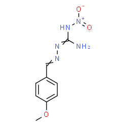 ChemSpider 2D Image | N''-(4-Methoxybenzylidene)-N-nitrocarbonohydrazonic diamide | C9H11N5O3