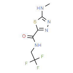 ChemSpider 2D Image | 5-(Methylamino)-N-(2,2,2-trifluoroethyl)-1,3,4-thiadiazole-2-carboxamide | C6H7F3N4OS