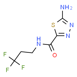 ChemSpider 2D Image | 5-Amino-N-(3,3,3-trifluoropropyl)-1,3,4-thiadiazole-2-carboxamide | C6H7F3N4OS