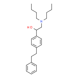 ChemSpider 2D Image | 2-(Dibutylamino)-1-[4-(2-phenylethyl)phenyl]ethanol | C24H35NO