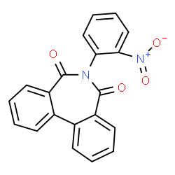 ChemSpider 2D Image | 6-(2-Nitrophenyl)-5H-dibenzo[c,e]azepine-5,7(6H)-dione | C20H12N2O4