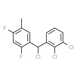 ChemSpider 2D Image | 1-[Chloro(2,3-dichlorophenyl)methyl]-2,4-difluoro-5-methylbenzene | C14H9Cl3F2