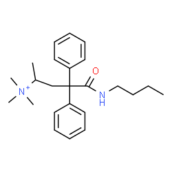 ChemSpider 2D Image | 5-(Butylamino)-N,N,N-trimethyl-5-oxo-4,4-diphenyl-2-pentanaminium | C24H35N2O