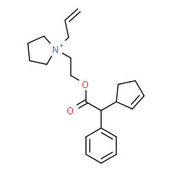 ChemSpider 2D Image | 1-Allyl-1-{2-[2-(2-cyclopenten-1-yl)(phenyl)acetoxy]ethyl}pyrrolidinium | C22H30NO2