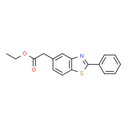 ChemSpider 2D Image | Ethyl (2-phenyl-1,3-benzothiazol-5-yl)acetate | C17H15NO2S