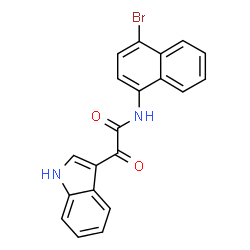 ChemSpider 2D Image | N-(4-Bromo-1-naphthyl)-2-(1H-indol-3-yl)-2-oxoacetamide | C20H13BrN2O2